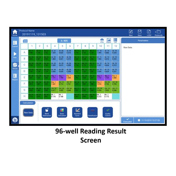 SmartReader™ UV-Vis, screen